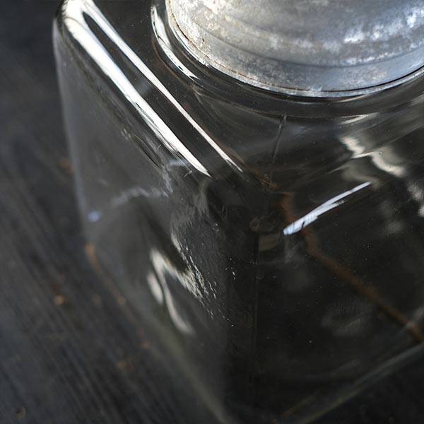 large square glass bottle