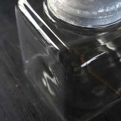 large square glass bottle