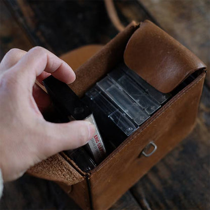 Leather camera bag