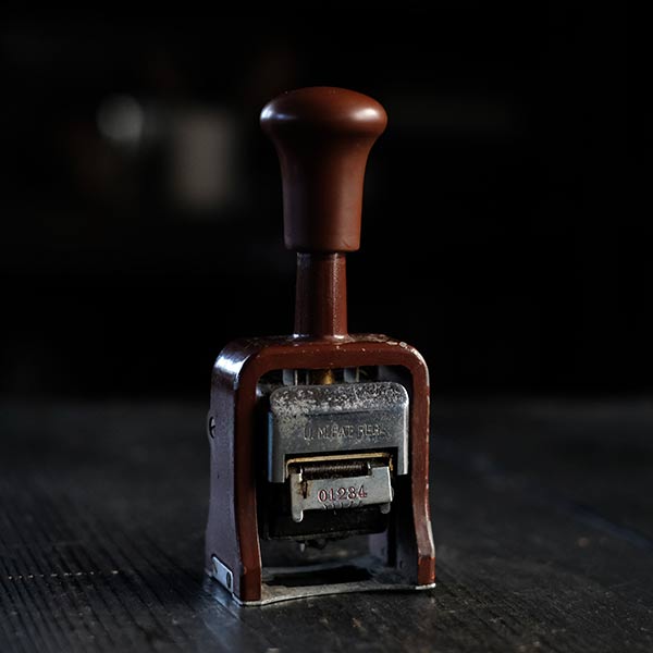 MARUZEN numbering stamp