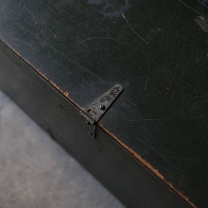Army green wooden trunk