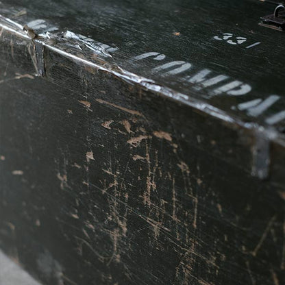 Army green wooden trunk