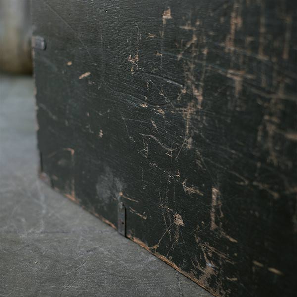 Army green wooden trunk