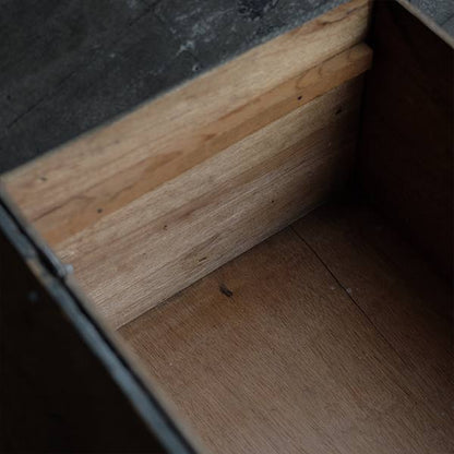 Army green wooden trunk