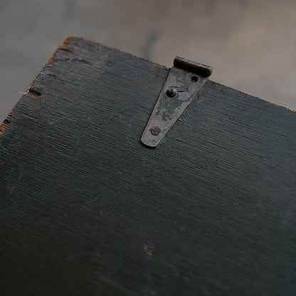 Army green wooden trunk