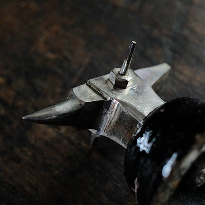 Watchmaker's anvil with wooden box