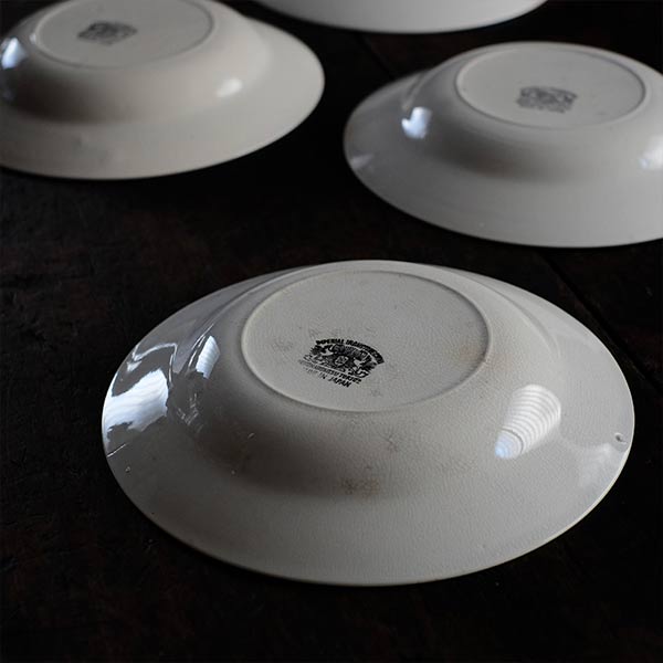 NIPPON KOSHITSU TOKIO（日本硬質陶器）IRONSTONE ブルーラインの皿 φ22.5cm