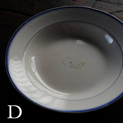 NIPPON KOSHITSU TOKIO（日本硬質陶器）IRONSTONE ブルーラインの皿 φ22.5cm