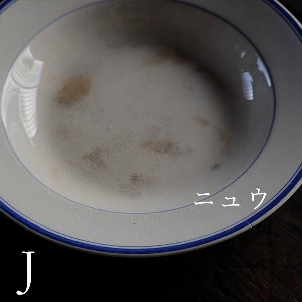 NIPPON KOSHITSU TOKIO（日本硬質陶器）IRONSTONE ブルーラインの皿 φ22.5cm