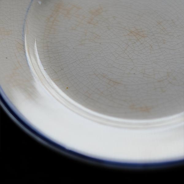 NIPPON KOSHITSU TOKIO（日本硬質陶器）IRONSTONE ブルーラインの皿 φ16.5cm