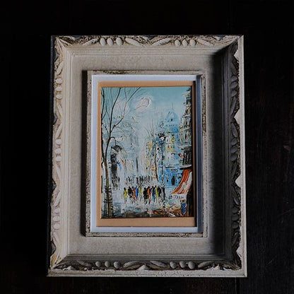 油彩画「冬のパリ」