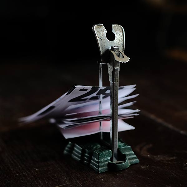 An old letter holder (slip holder)