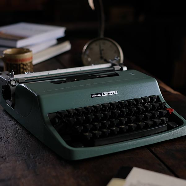 OLIVETTI Lettera 32 Typewriter, Ink Ribbon Replaced, Part of Defective Condition