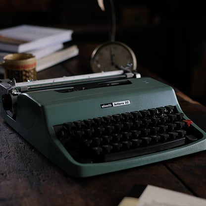 OLIVETTI Lettera 32 Typewriter, Ink Ribbon Replaced, Part of Defective Condition