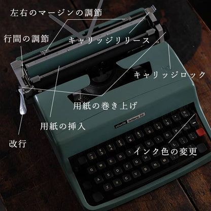 OLIVETTI Lettera 32 Typewriter, Ink Ribbon Replaced, Part of Defective Condition
