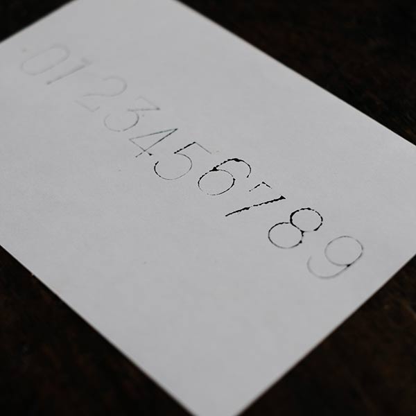 Number stamp set