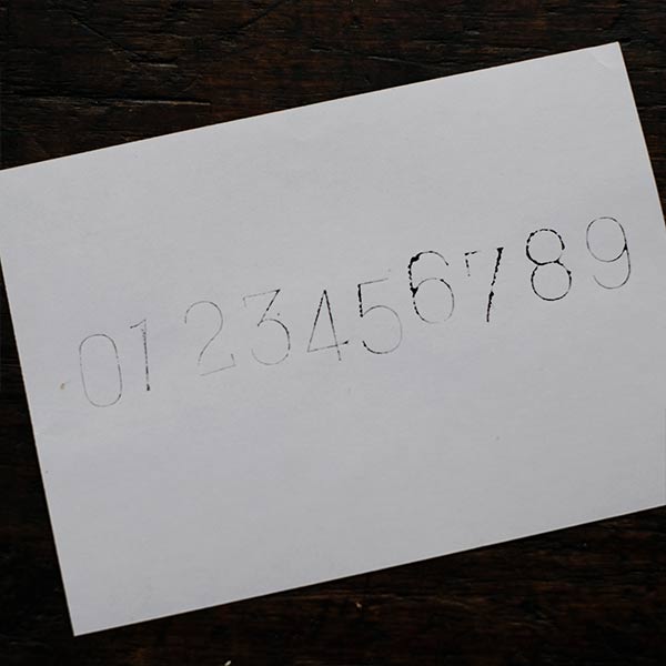 Number stamp set