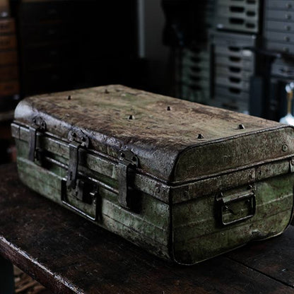 A rusty green trunk