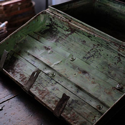 A rusty green trunk