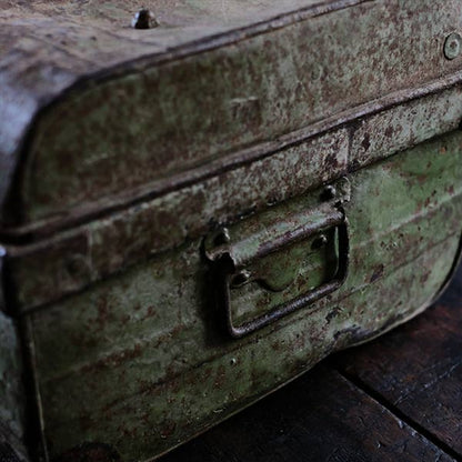 A rusty green trunk