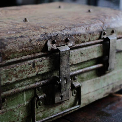 A rusty green trunk