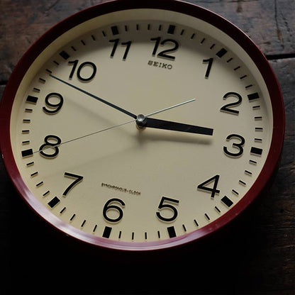 SEIKO Synchronous Clock Wall Clock with Battery-Operated Quartz Movement Replaced