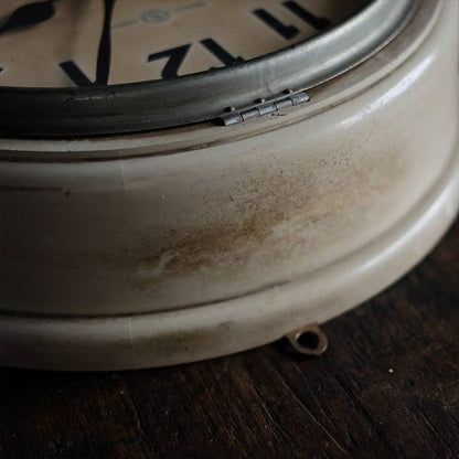 Early Showa era SEIKOSHA wall clock with battery-operated quartz movement replaced