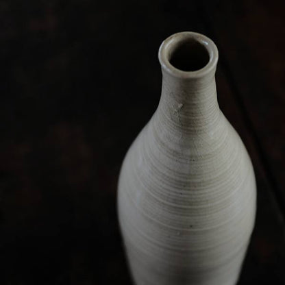 Seto Sake bottle with circular line design