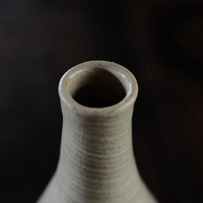 Seto Sake bottle with circular line design