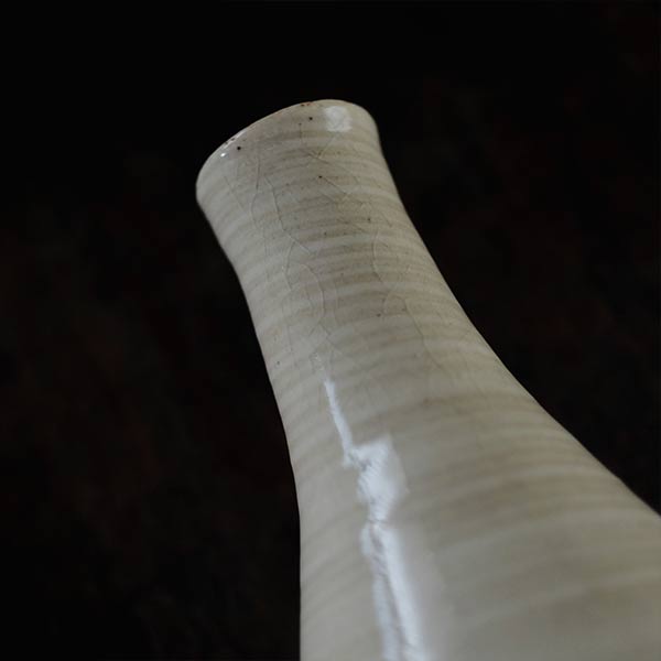 Seto Sake bottle with circular line design