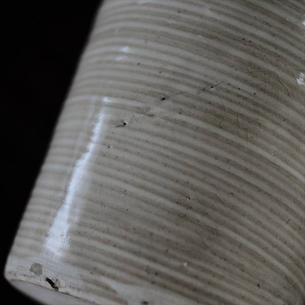 Seto Sake bottle with circular line design
