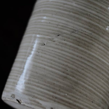 Seto Sake bottle with circular line design