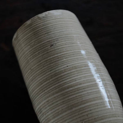 Seto Sake bottle with circular line design