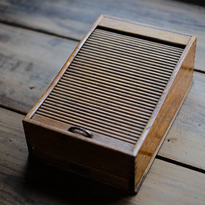 Accordion-style pencil case with drawer