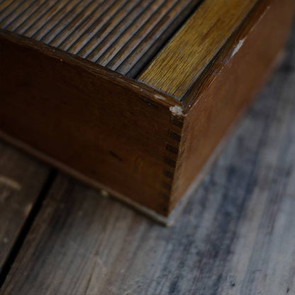 Accordion-style pencil case with drawer