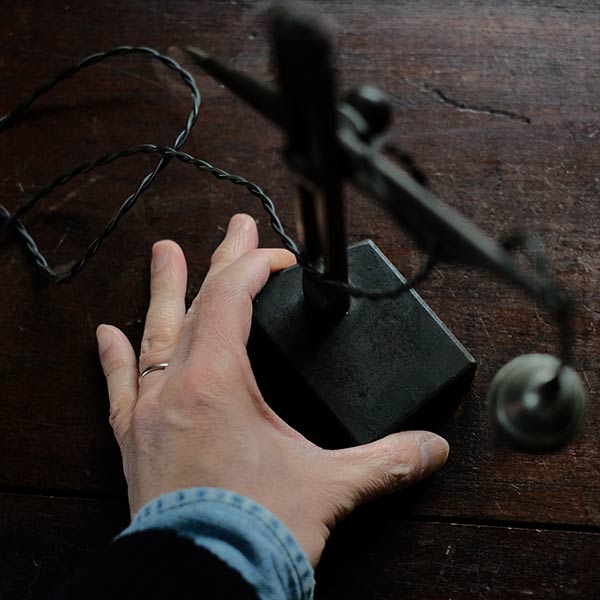 A small lamp made with Tuscan