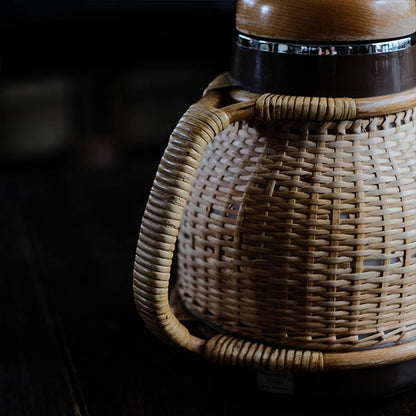 Rattan-wrapped TIGER thermos flask, 1L