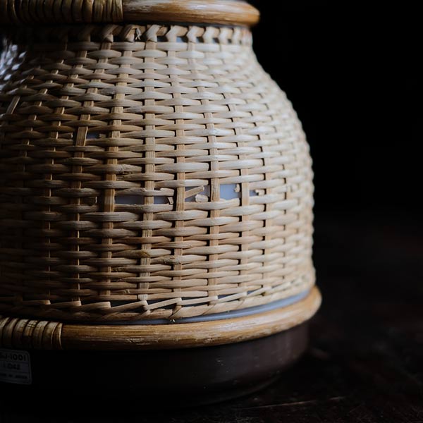 Rattan-wrapped TIGER thermos flask, 1L