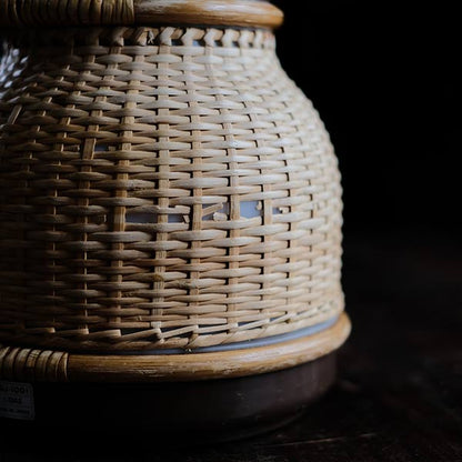 Rattan-wrapped TIGER thermos flask, 1L