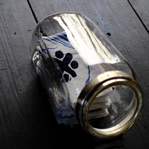 Tobacco shop glass bottle