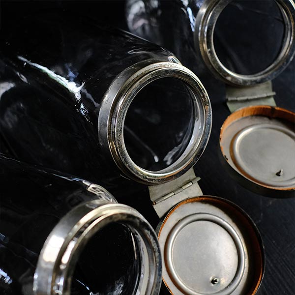 Tobacco shop glass bottle