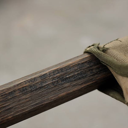 A well-used American folding cot from 1944