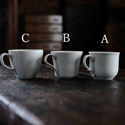White porcelain coffee cup (deadstock)