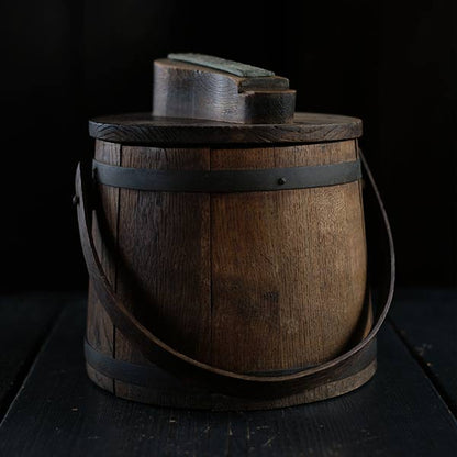 Wooden barrels used to make butter