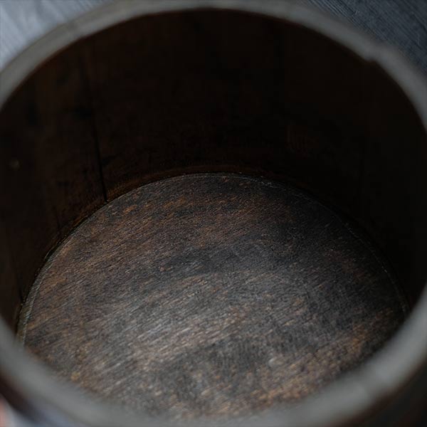 Wooden barrels used to make butter