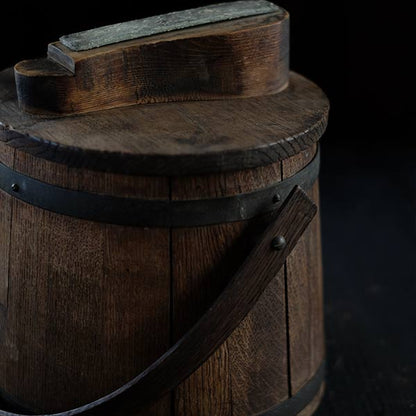 Wooden barrels used to make butter