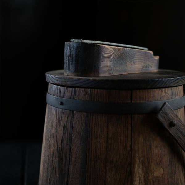 Wooden barrels used to make butter