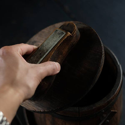 Wooden barrels used to make butter