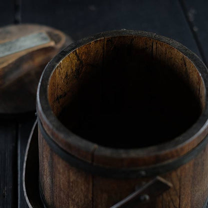 Wooden barrels used to make butter