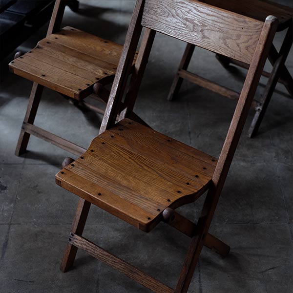 Wooden folding chair